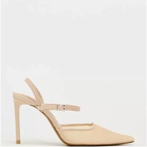 NWT ZARA HEELED MESH SHOES
